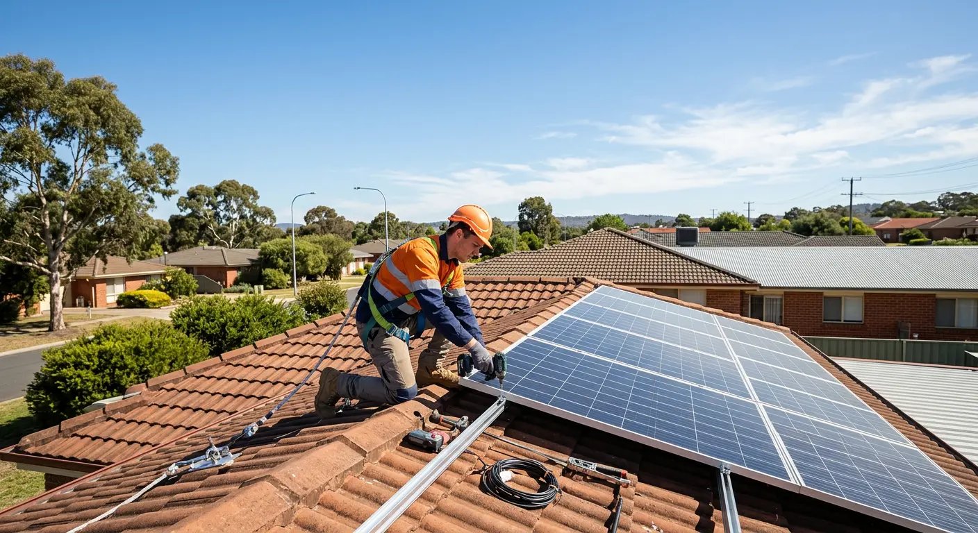 Professional solar installation